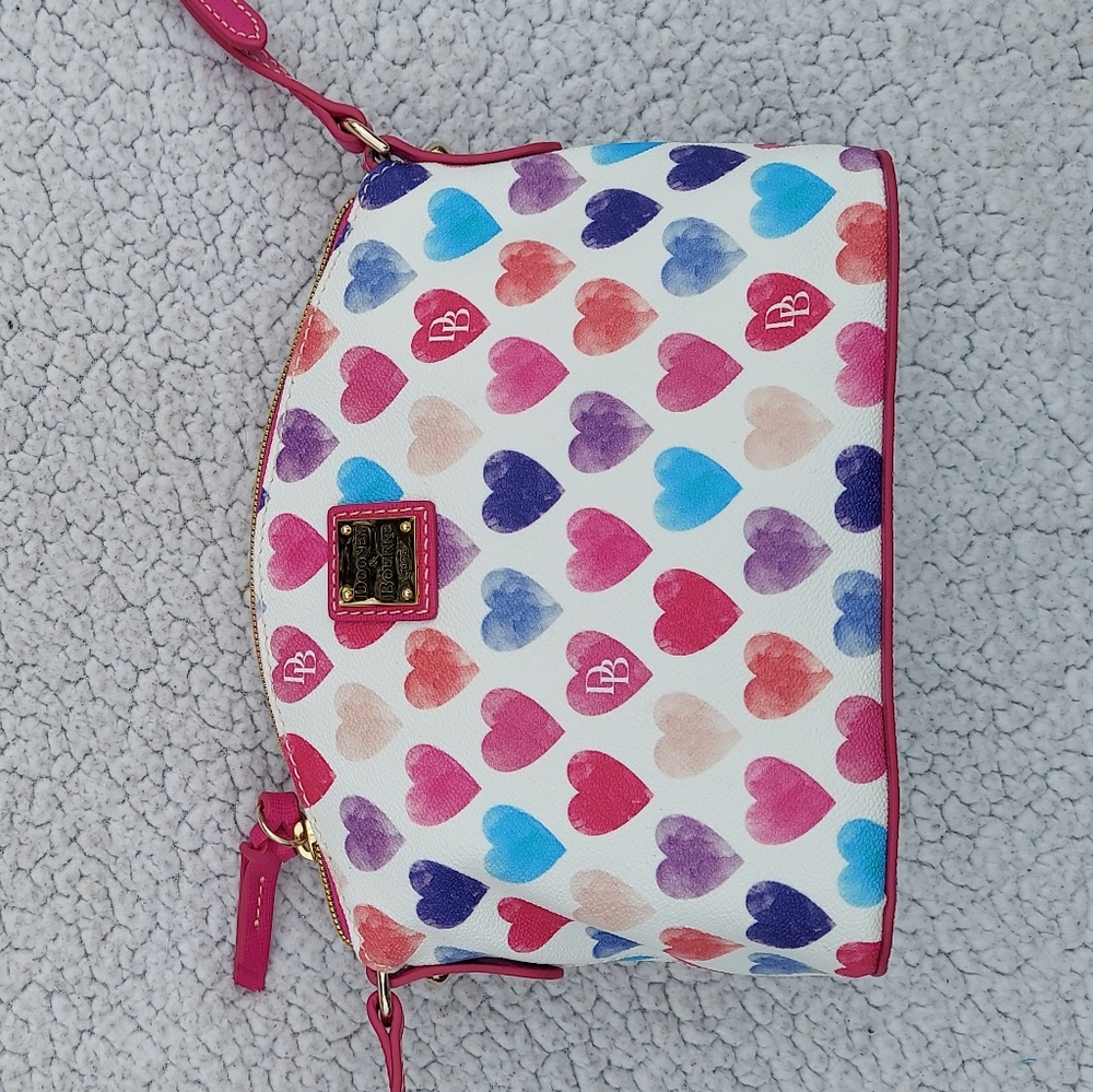Dooney & Bourke Suki Leather Crossbody Heart Pattern